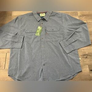 Lake & Trail Blue Outdoor Woven Shirt Size XXL New